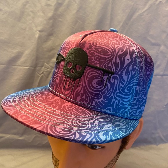 HOBOLAX Other - Hobolax Skull Lacrosse Stick Graphic Flat Brim Snapback Hat Men Women Colorful